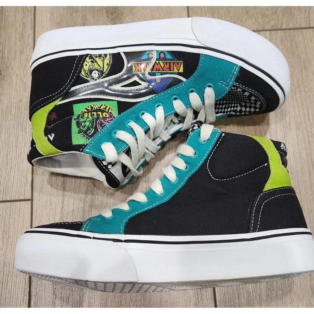 Airwalk Aurora2-J Ollie High Top Sneakers‎ Checkered Graphic Print Men's 6.5